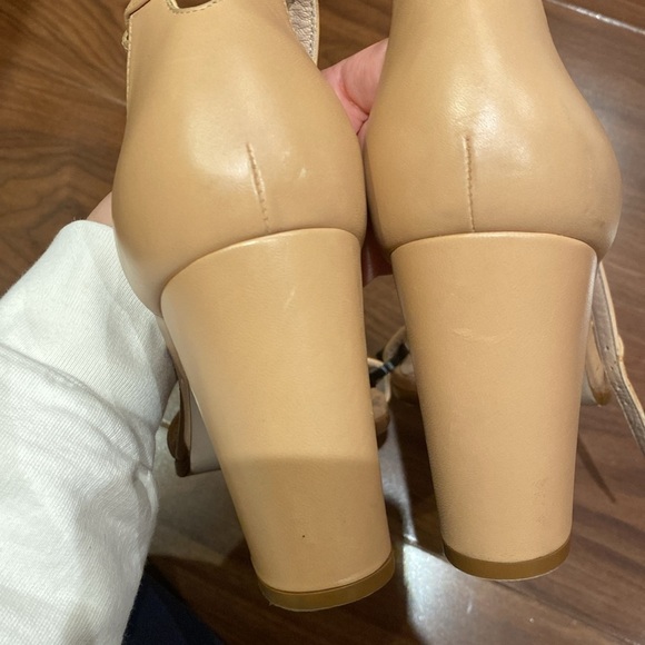 Stuart Weitzman / Nearlynude sandal heel leather nude block 11.5 - Picture 9 of 10